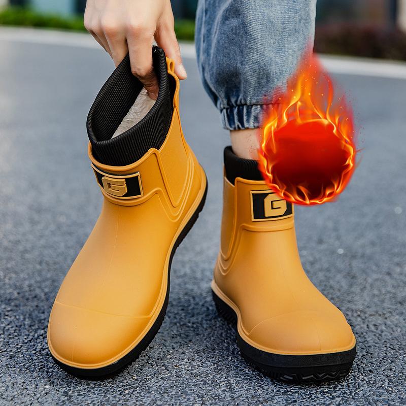 

Модные новые мужские резиновые сапоги высокого качества, противоскользящие, водонепроницаемые туфли для мужчин, износостойкая обувь для улицы, удобные сапоги для рыбалки и кемпинга 44