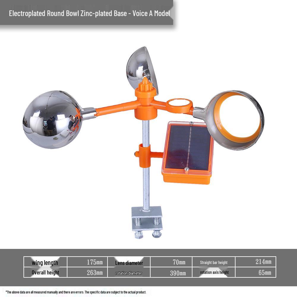 Odblaskowy odstraszacz ptaków zasilany energią słoneczną i wiatrową na farmy zewnętrzne i stawy rybne
