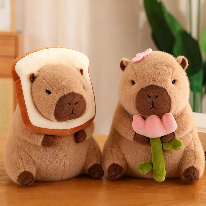 23CM Kawaii Anime Capybara Brot Plüschtier Kreative Kuscheltiere Capybara Toast Puppe Mädchen Geburtstagsspielzeug Freundin Niedliche Geschenke