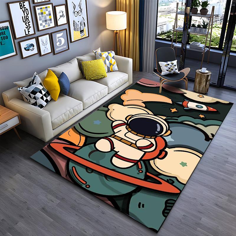 

Creative rug with astronaut in space Suitable for use as an anti-slip game mat for living room and bedroom sofas 40x60cm( 15x23in )