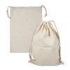 2PCS Household Plain Cotton Storage Bag with Drawstring Laundry Sack Stuff Bag for Travel Home Use