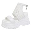 Platform sandals women's new summer small height increase fashion knitting not tired feet muffin sandals women