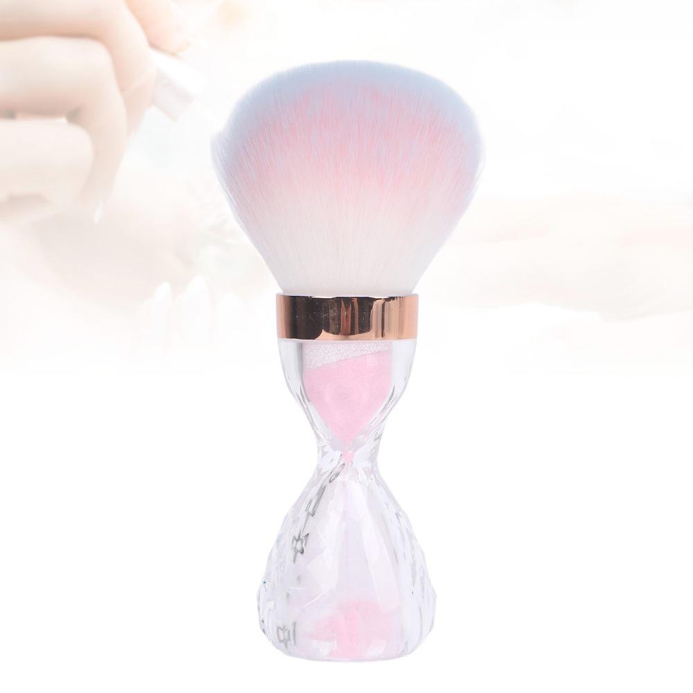 Soft and Fluffy Bristle Soft Nail Dust Brush Hourglass Manicure Cleaning Brush Home Use