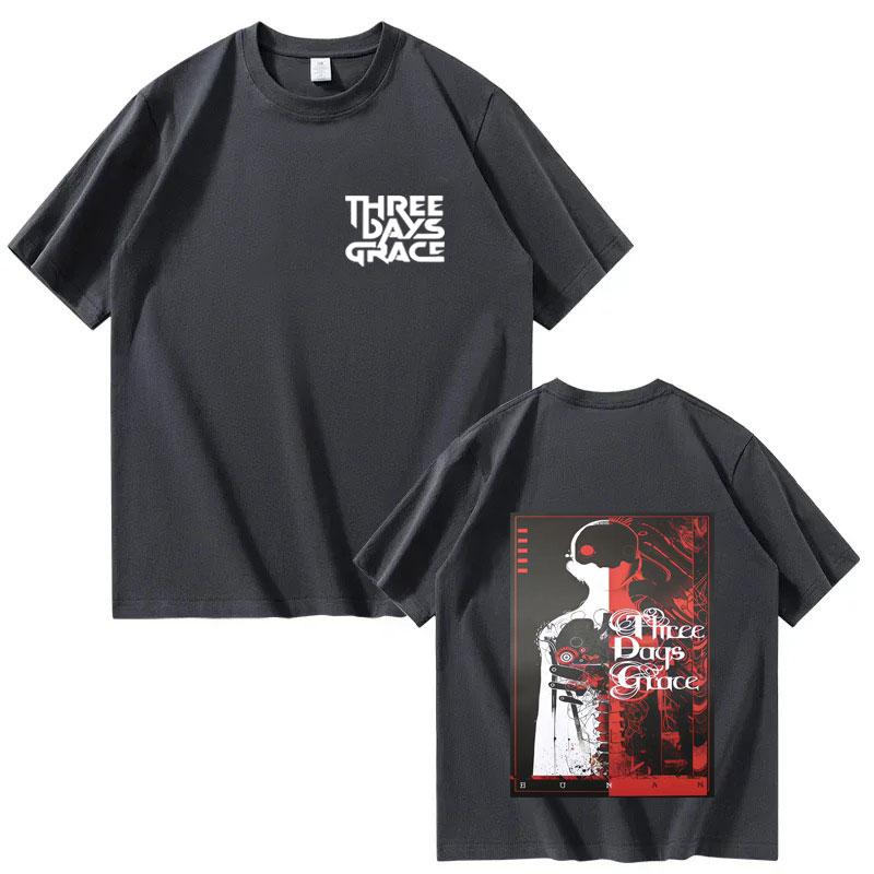 Summer Three-day Grace Human Body Album Graphic T-shirt for Trendy Men and Women 2025 Summer Pure Cotton 100% Printed T-shirt