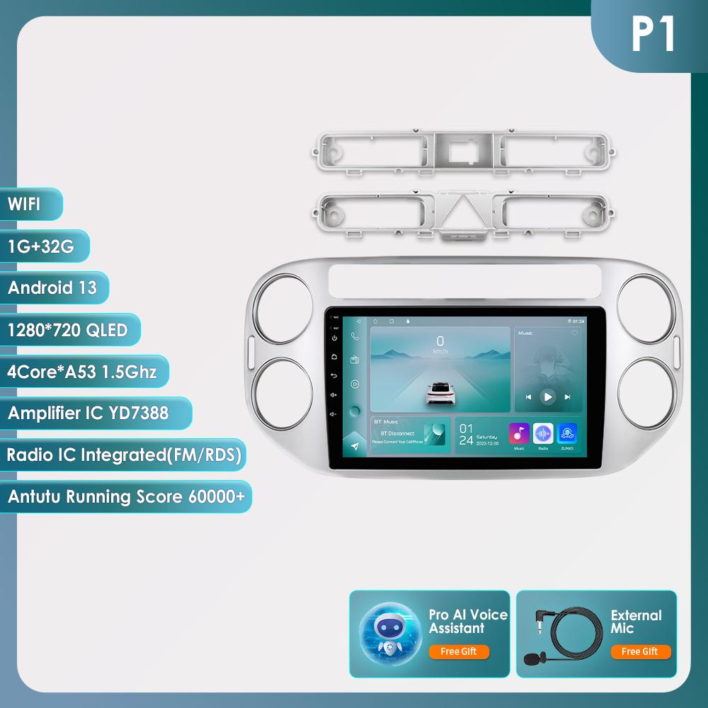 Hizpo DSP 9 cali 2din Android Autoradio GPS dla VW Volkswagen Tiguan 1 NF 2006 2008 - 2016 Radio samochodowe multimedialny odtwarzacz wideo inteligentny ekran