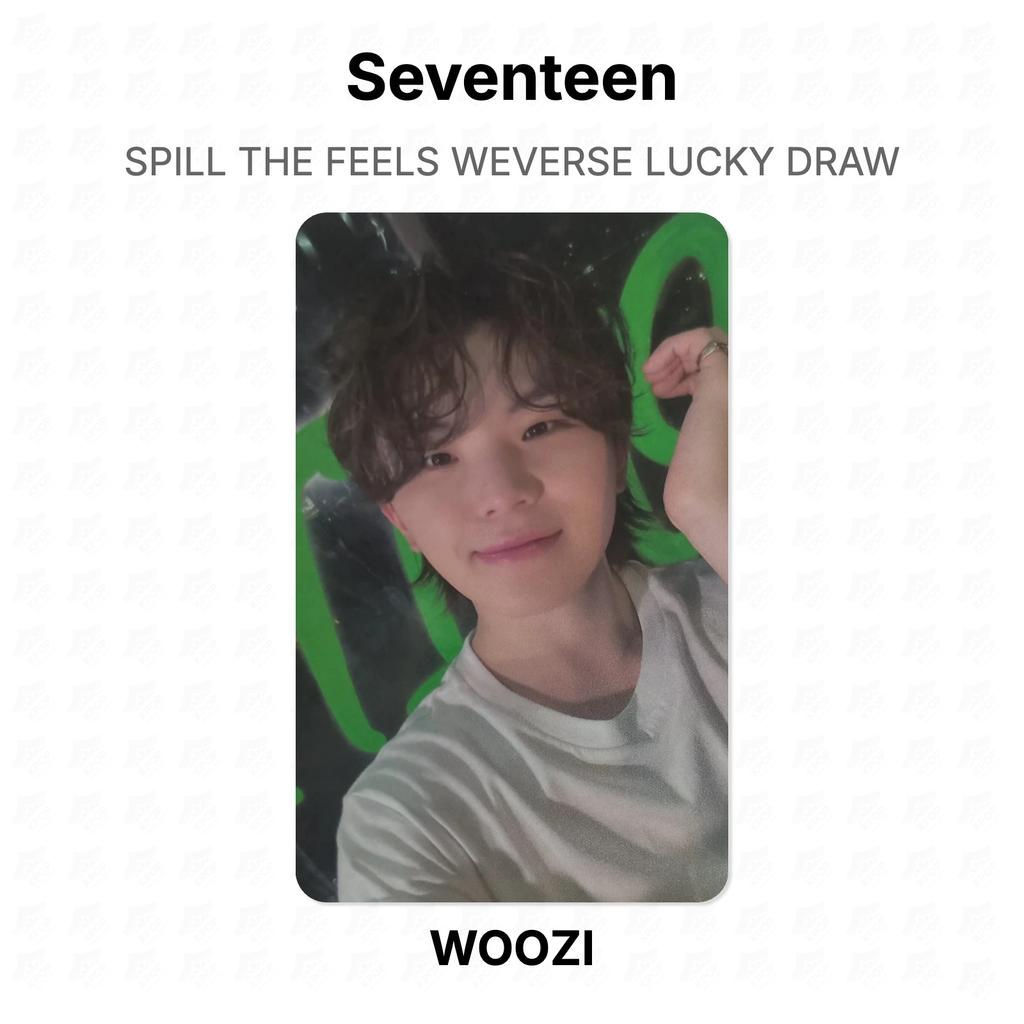 Seventeen SPILL THE FEELS WEVERSE Glücksziehung Offizielle Fotokarte