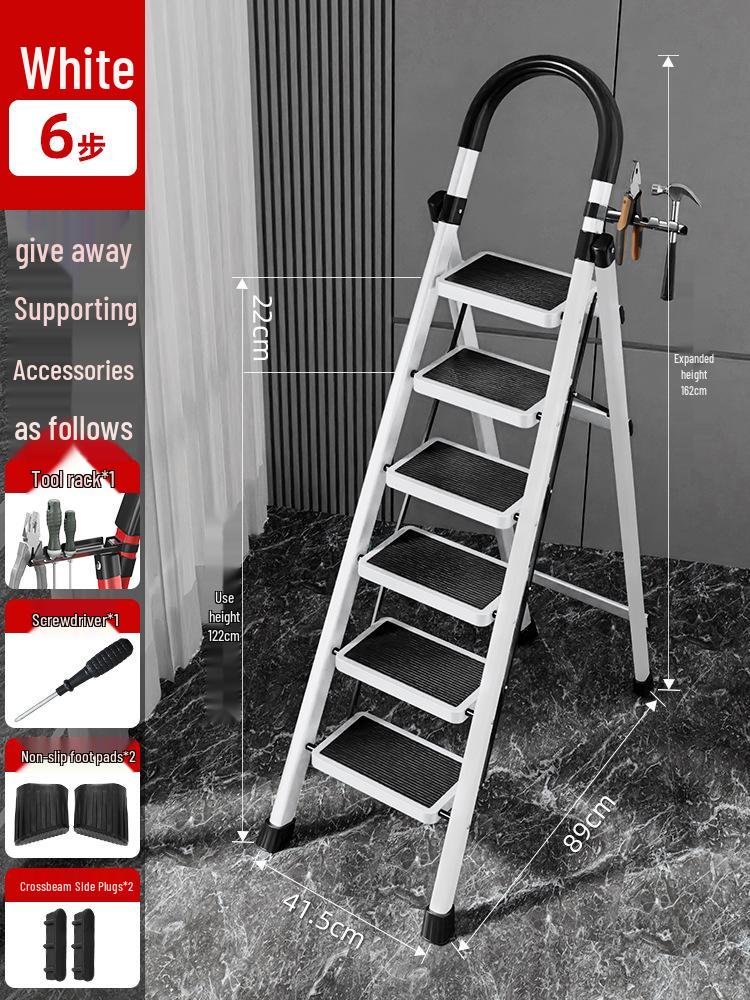 Compact Multi-Functional 4-Step Folding A-Frame Household Ladder