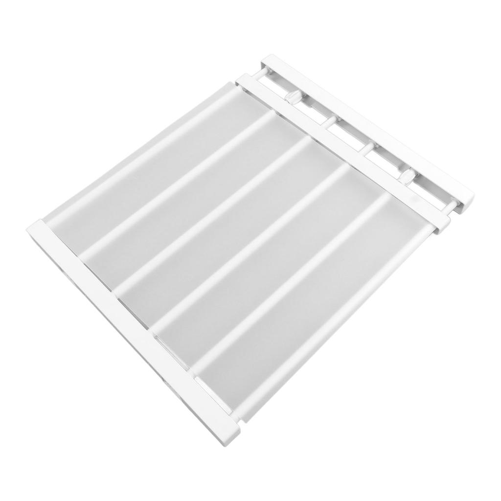 Tension Rod Shelf Adjustable Length Space Saving Nail Free Expandable Closet Shelf for Cabinet