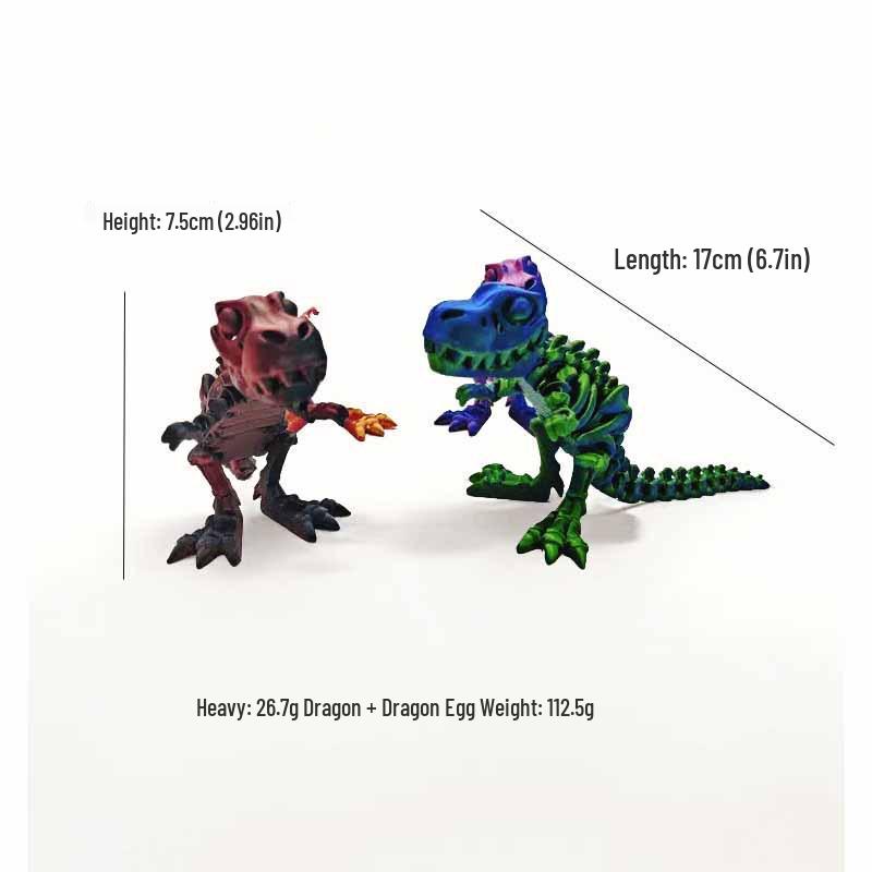 3D Printed Movable Tyrannosaurus Rex Figure - Creative Children's Day Ornament Toy