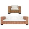 Day and Night - Day and Night Sofa Set with Cushions 2 Pieces In Natural Rattan