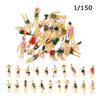 10Pcs 1:100/1:150/1:75/1:50 Scale Plastic People Figures Miniature Swimming People Model DIY Character Assorted Poses Kids Toys