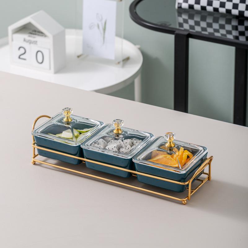 Ktv Clubhouse Fruit Plate Melamine Bar Muscle Foot Four Or Six Gongge Snack Plate Grid Barbecue Cold Vegetables Snack Plate Plate Plate