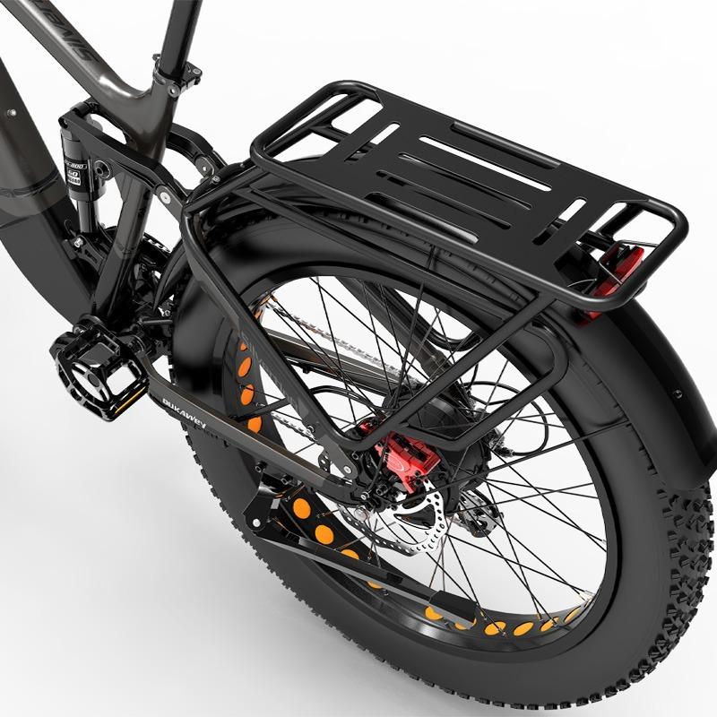LANKELEISI Silvertip8 E-Bike con Ruote Grasse 26×4.0, Batteria 52V 20Ah, Motore 1000W, Freni Idraulici, Cambio Shimano a 7 Velocità, Tutto Terreno