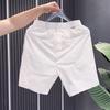Summer Fashion Versatile Solid Color Simple Casual Pants Thin Fit Straight Leg Youth Shorts
