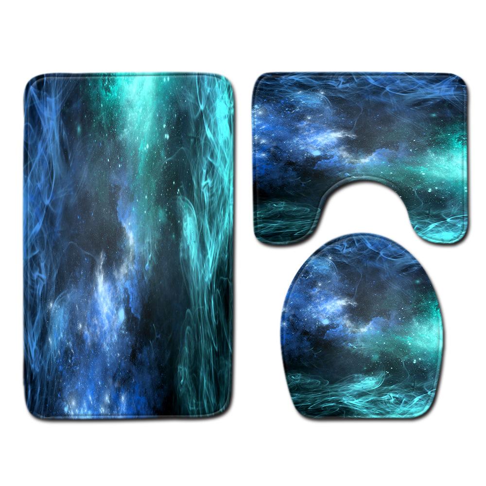 Star Toilet Three-Piece Floor Mat Bathroom Three-Piece Carpet Doormat