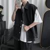 Väst Denimjacka Jacka Herr Vår och Höst Trend Koreansk Stil Lös Bf Stil Ärmlös Verktygsväst Väst