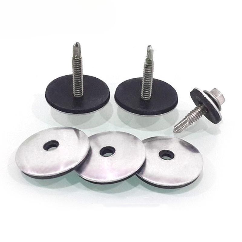 304 Stainless Steel Color Tile Drill Screw with Integrated EPDM Rubber and Iron Washer, Self-tapping and Waterproof.