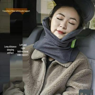 Foldable Travel Neck Pillow for Airplanes, Trains, and Buses