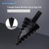 10-45mm Nitrided Spiral Groove Triangular Handle Step Drill Bit