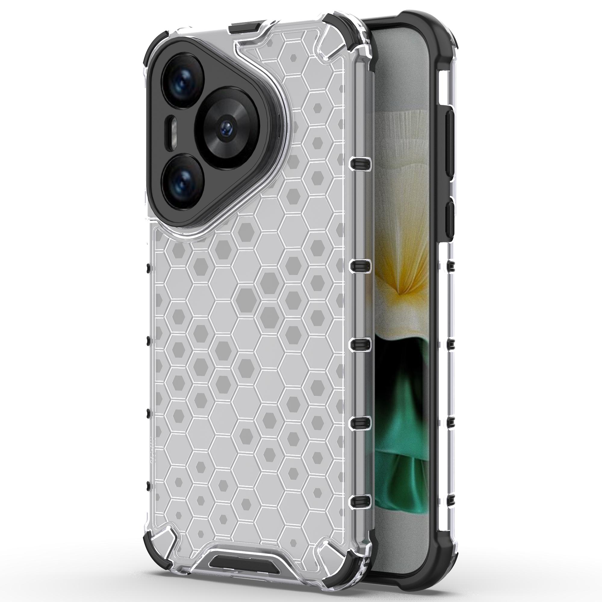 

For Huawei Pura 70 Case Honeycomb PC+TPU Air Cushion Drop Protection Phone Cover Grey