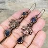 African amethyst rough earring electroformed copper earrings gemstone jewelry honey bee earring handmade copper jewelry anniversary gifts