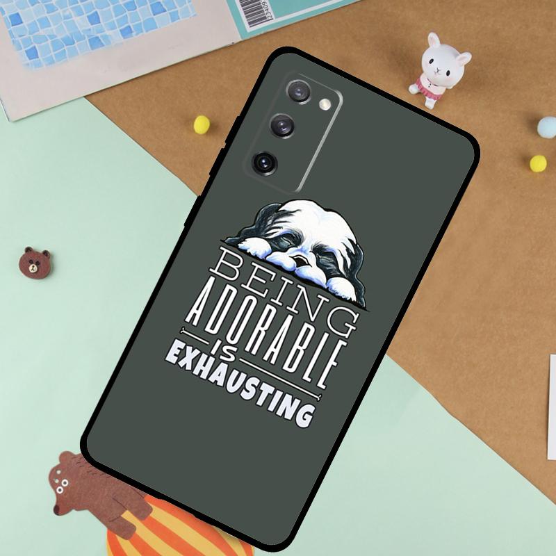 Cartoon Shih Tzu Dog Soft Case For Samsung Galaxy S25 Ultra S9 S10 S20 S21 S22 S23 S24 Plus S24 FE Funda Cover