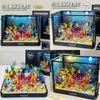 Stavebnice Clown Fish Coral Ecosystem s osvětlením pro DIY dekoraci akvária a vzdělávací hru