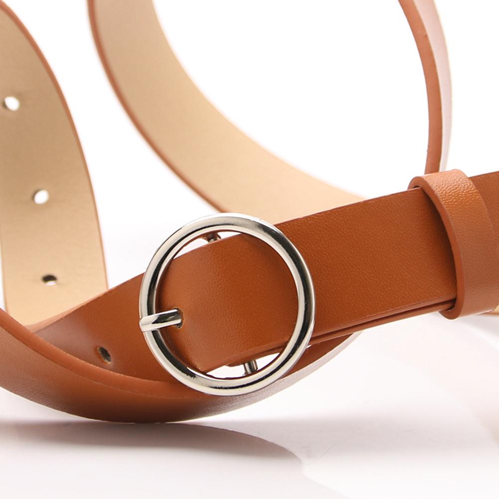 NEW Women PU Leather Waistbands Adjustable Belts Fashion Casual Pin Round Buckle Belts For Waist Strap Jeans Skirt Men Female