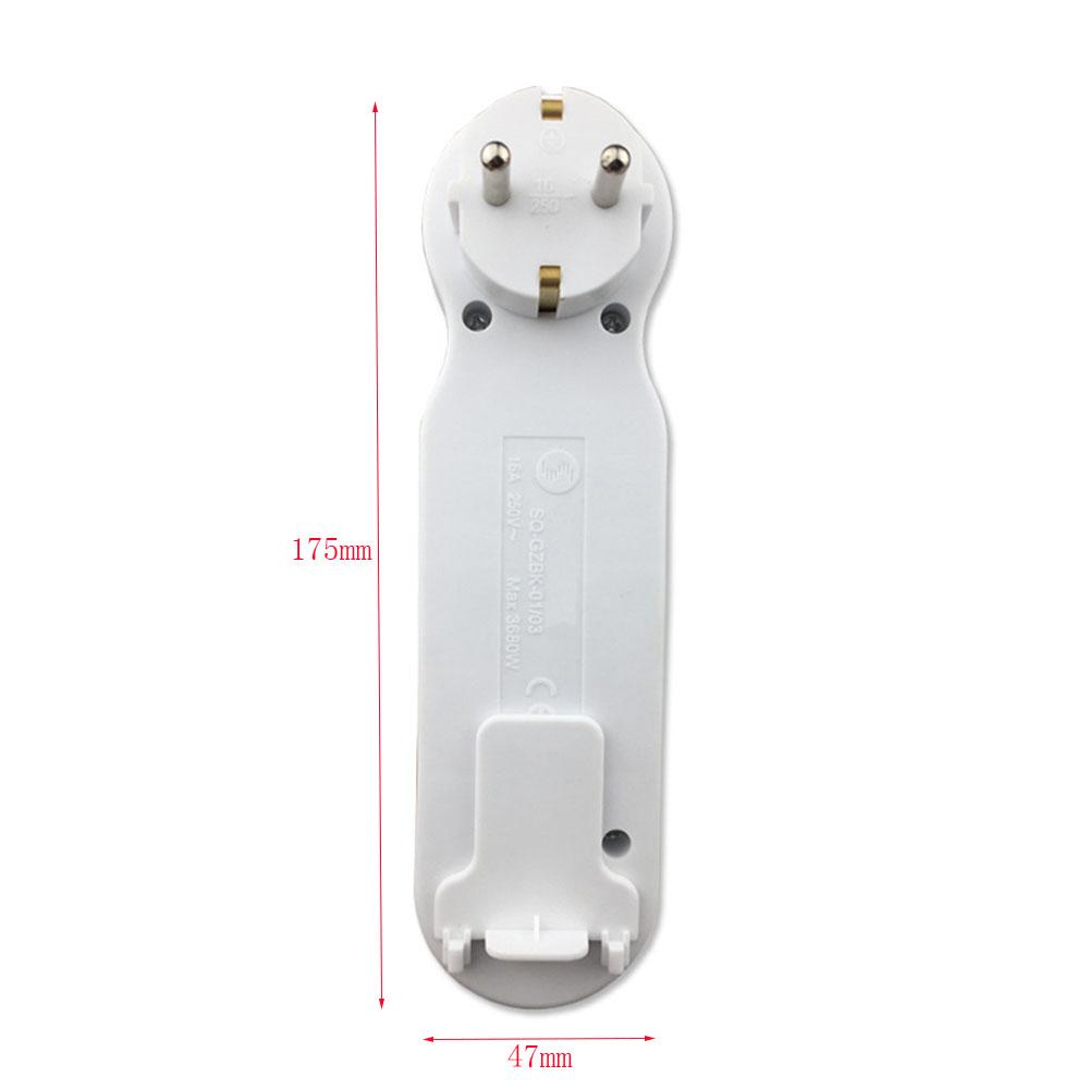AC 110~250V 16A European Type Conversion Plug 1 To 3 Way EU Standard Power Adapter Socket EU Conversion Socket Plug With Switch Other