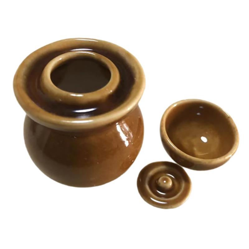 

Doll House Mini Kitchen Ceramic Jar Bowl Simulation Clay Miniature Dollhouse Scene For Play Toys Doll Accessories