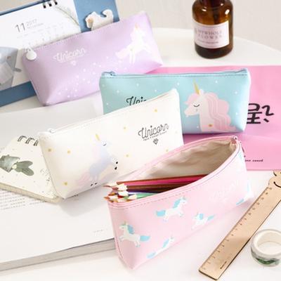 Pattern Pencil Pen Case Student Zipper Pouch Bag 1 Pc