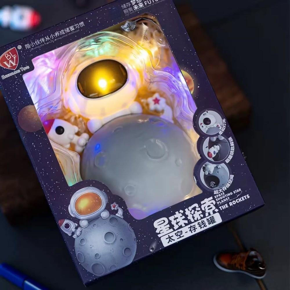 Multi-purpose Rabbit Coins Saving Box Cartoon Spaceman Night Lamp Cute Piggy Money Bank  Children