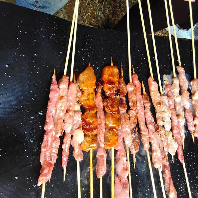 1 szt. Mata do grillowania BBQ Mata do grillowania na zewnątrz Nieprzywierająca podkładka Wielokrotnego użytku Płyta do gotowania na imprezę Mata grillowa Grill zewnętrzny