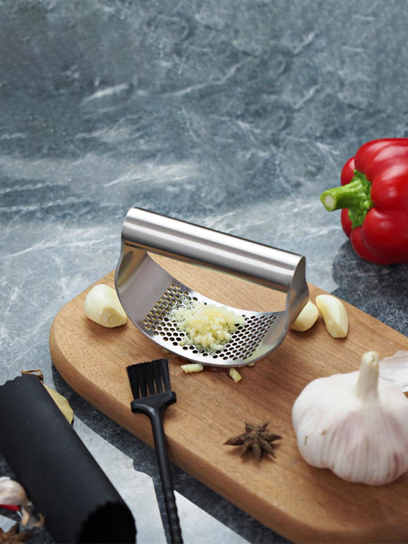 

WORTHBUY Ручная чесночная мясорубка из нержавеющей стали, чесночница, пресс для фруктов, овощей, кухонный гаджет, ручные кухонные комбайны