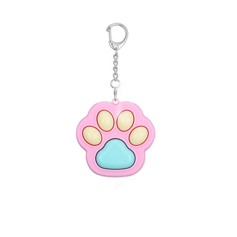 Toys Novelty Cat Paw Clicker Fidget Keychain Stress Anxiety Relief Decompression Gifts Office Travel Pass Time Gadgets розовый