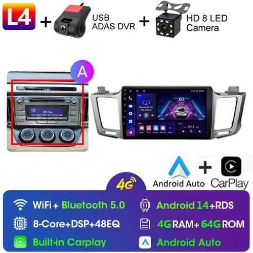 For Toyota RAV4 Rav 4 XA40 2012 - 2018 Android Car Radio Multimidia Video Player Navigation GPS Carplay Touch Screen Auto Stereo