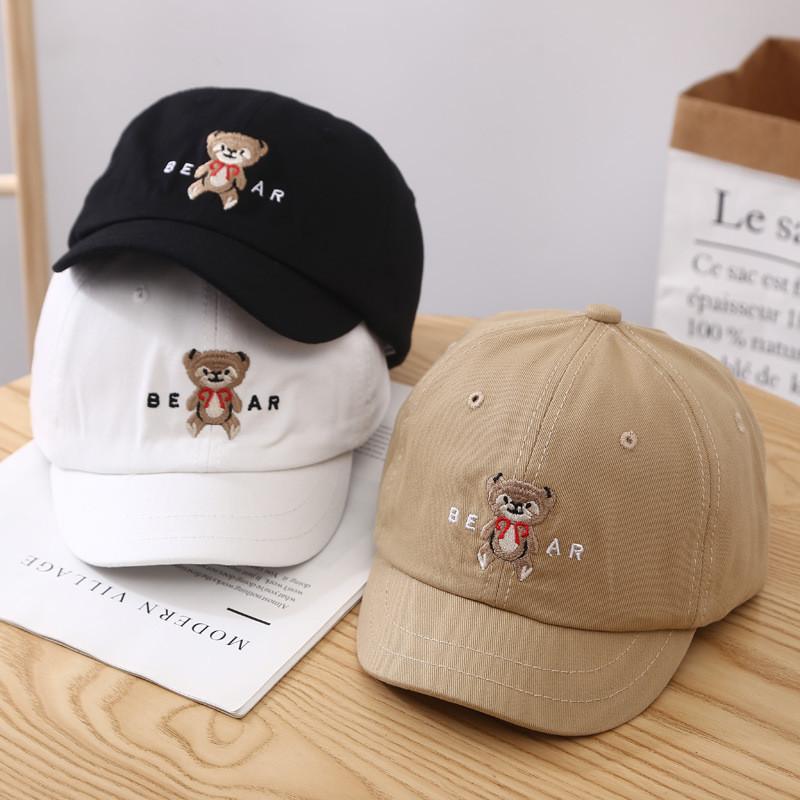 Bear Girls Baseball Cap With Embroidered Letters For Casual Summer Outdoor Use