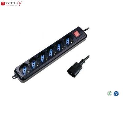 Power Strip for UPS Techly 6 Sockets 1.5m Black