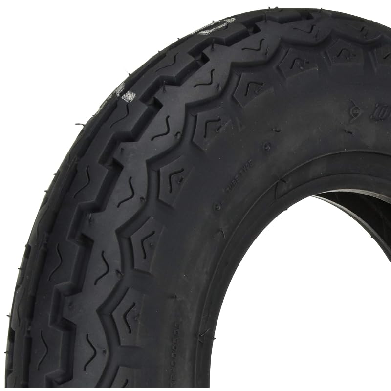 DUNLOP TT100 Motorcycle Tire, Front and Rear Use, 3.50-8 (4PR) 46J, Tube Type (WT), 256289, for Two-Wheeler Motorcycles