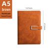 A5 Custom Logo Business Notebook | Soft Leather, Thickened, Buckle Diary with Gift Box