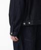Musinsa Standard Linen-Like Minimal Denim Trucker Jacket [Deep Indigo]