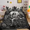 Beauty Skull Printed Comforter Cover Set Twin Size Polyester Bedspreads Man Fashion Design Duvet Cover Set