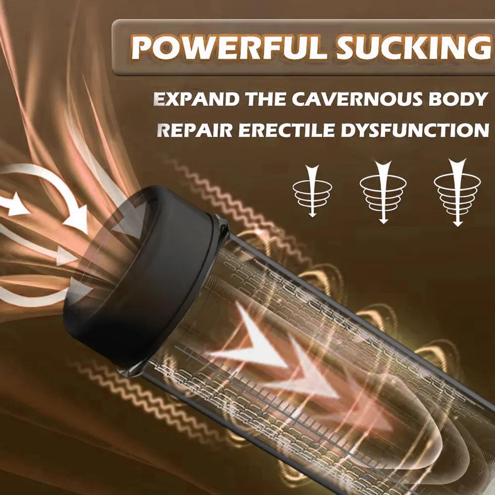 Automatic Male Masturbators Penis Vacuum Sucking Pump 9 Sucking Vibrator Penis Enlargement Enhance Delay Trainer Sex Toy for Men