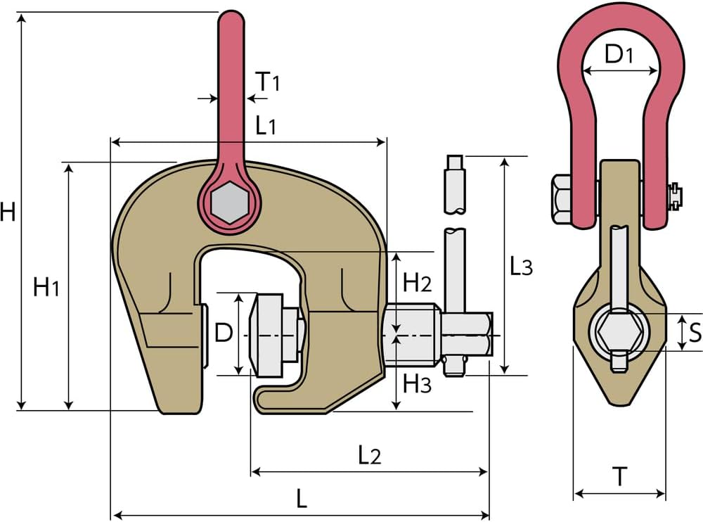 Supertool Screw adjusted Cam Clamp SAC/ SCC1.5 (1.5 TON)