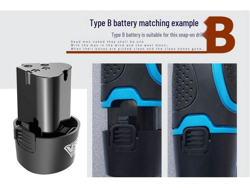 12V/16.8V Rechargeable Electric Drill with Lithium Battery & Charger, Cordless Hand Screwdriver