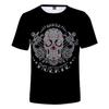 Summer Round Neck 3D Day of the Dead Colorful Skull Print Top Fashionable Casual Short Sleeved Men's and  Women's Unisex T-shirts