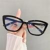 Fashion Anti-Blue Light Cat Eye Glasses Simple Frame Eyeglasses for Women and Men Ultra Light Unisex Transparent Eyewear
