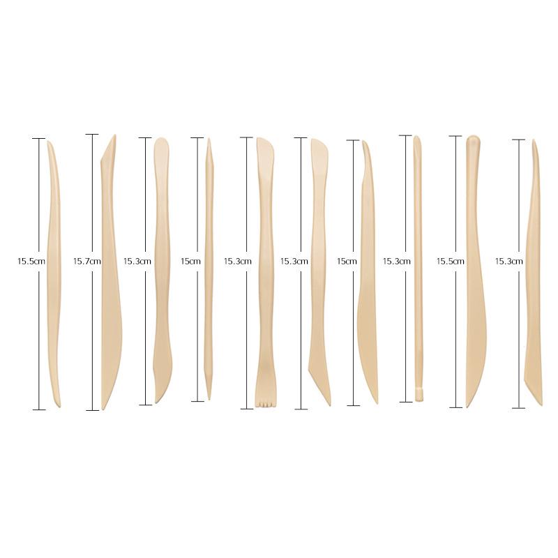 10-Piece Pottery & Sculpture Tool Set for Clay, Cake, & Fondant Crafting