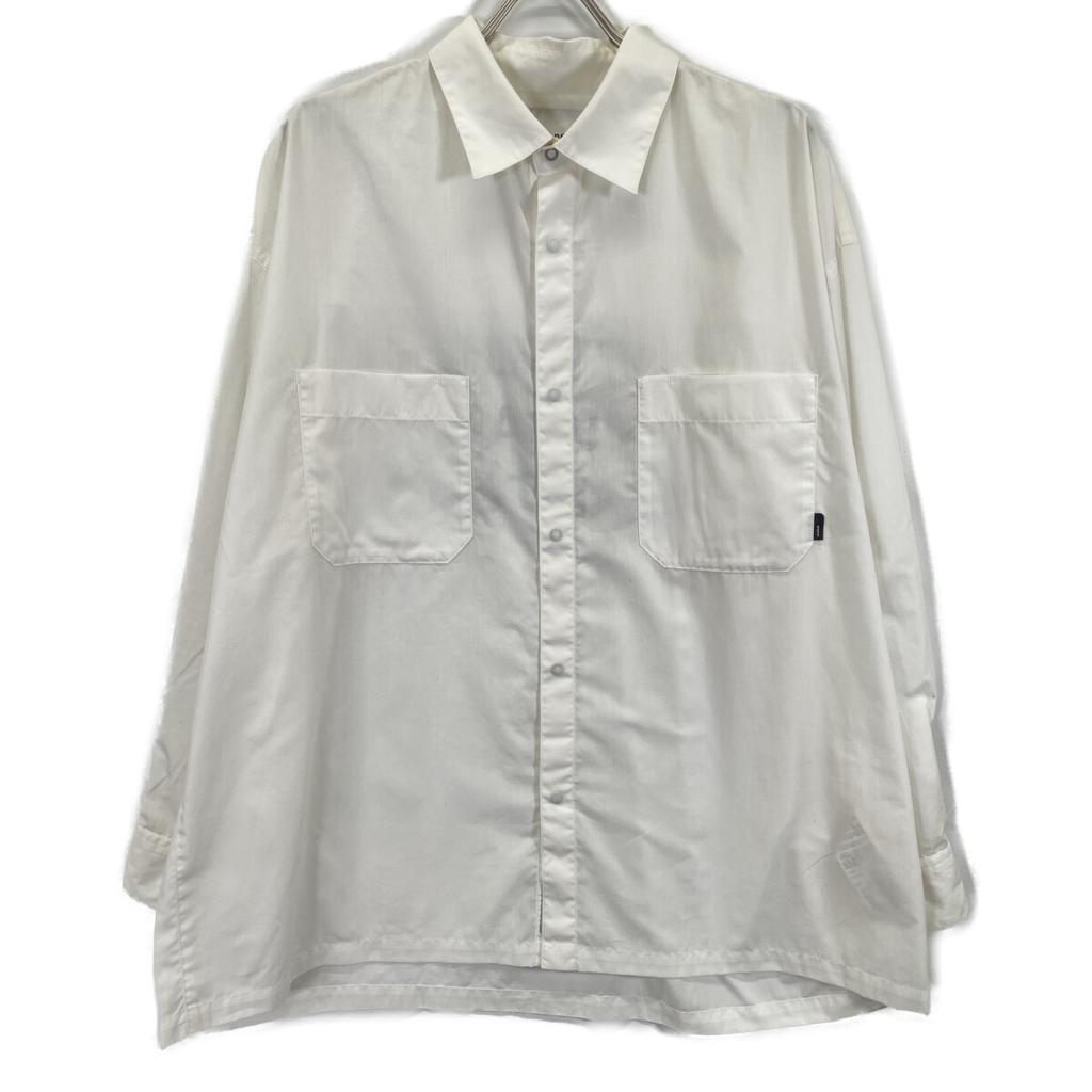 WTAPS 24AW White 242CWDT-SHM02 Repo LS CTPL Broadcloth Long Sleeve Shirt tops 04 whiteUsed