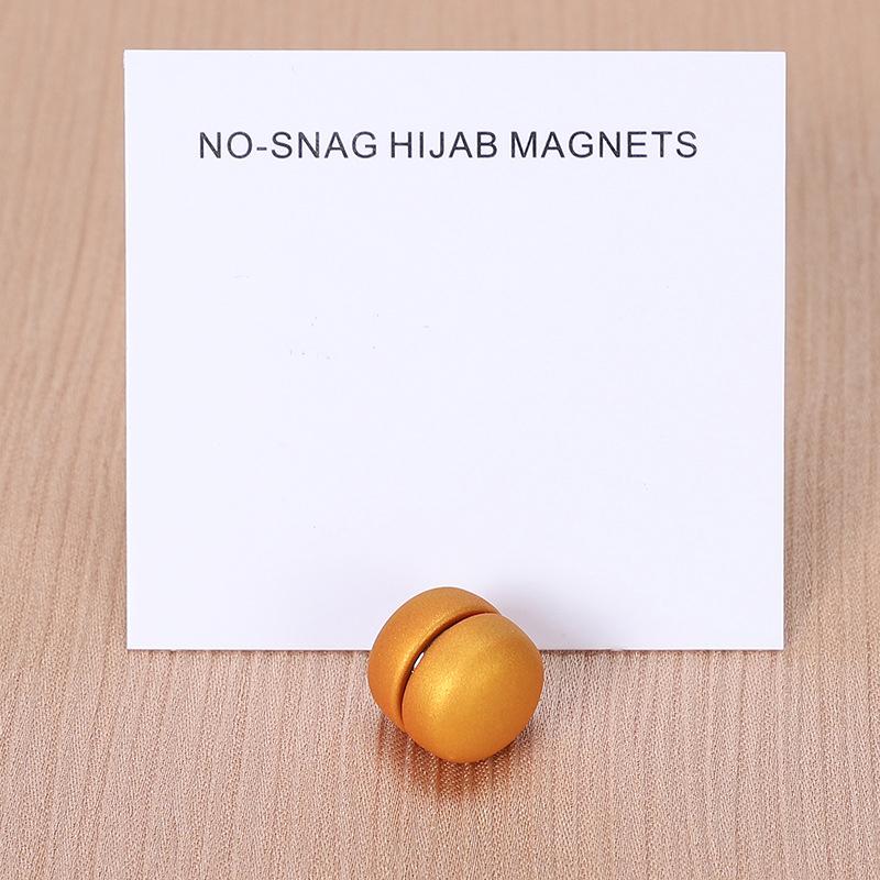 1 Pair Matte Magnet Hijab Pins Magnetic Brooch Headscarf Women Shawl Strong Magnetic Button Headscarf Accessories Mix Color